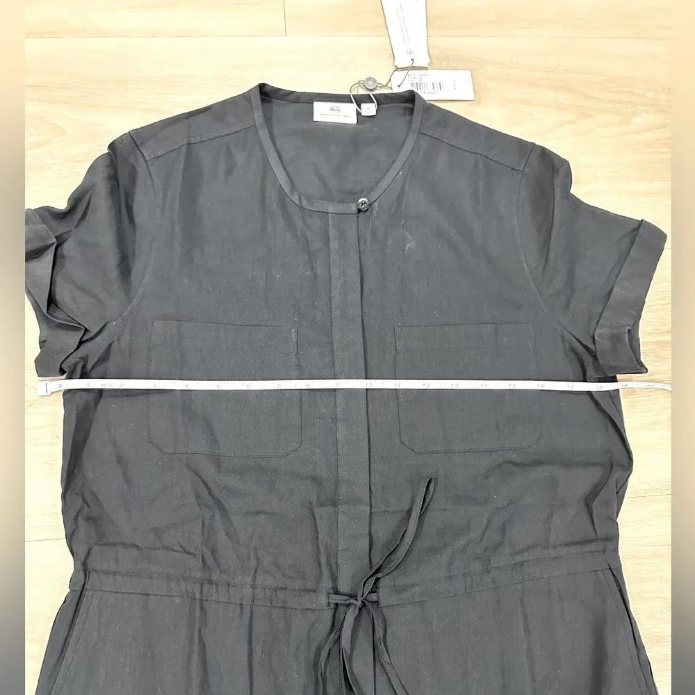 AG Collarless Black Shirt Dress, Size Small, NWT - Picture 8 of 12